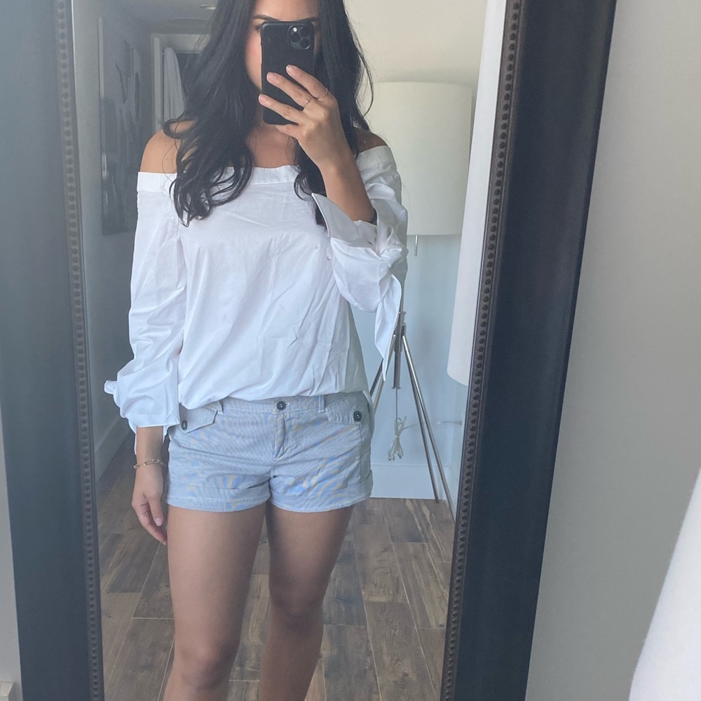 Stripe summer dress shorts